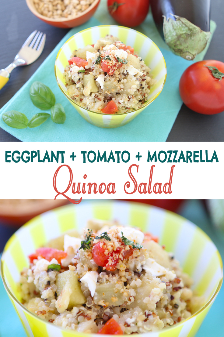 Quinoa Eggplant Tomato Mozzarella Salad +12M recipe | Buona Pappa