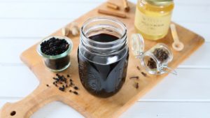 Homemade Elderberry Syrup - cold and cough remedy